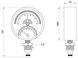 Термоманометр SD Plus 80 мм латунное нижнее подключение 1/2"НР 10 бар 120ºС SD17210B