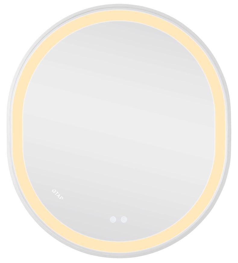 Зеркало Qtap Gemini 700х800 с LED-подсветкой Touch, с антизапотеванием, с диммером, рег. темп. цвета (3000-6500K) QT2578R8071W