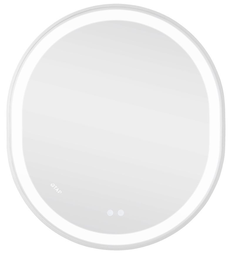 Зеркало Qtap Gemini 700х800 с LED-подсветкой Touch, с антизапотеванием, с диммером, рег. темп. цвета (3000-6500K) QT2578R8071W