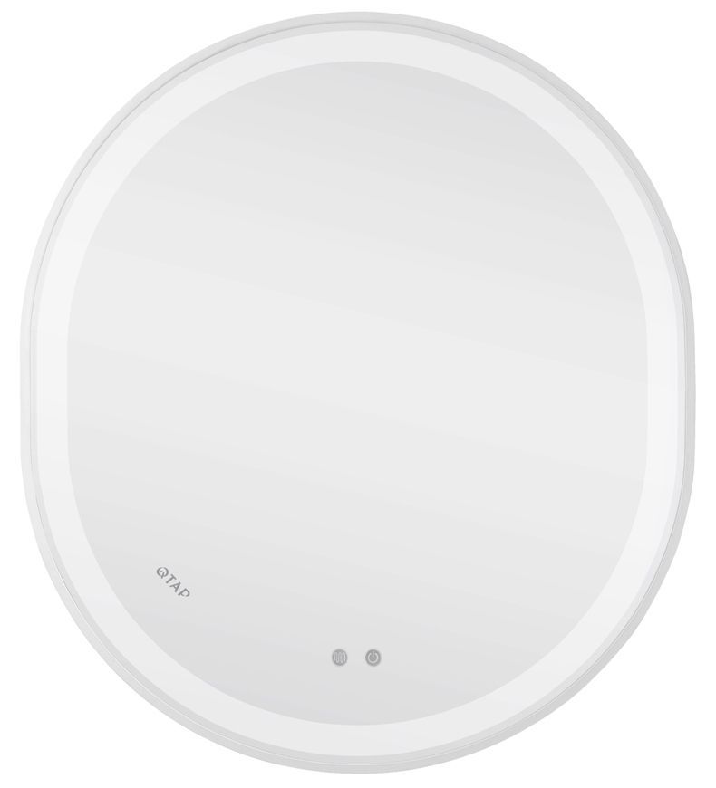Зеркало Qtap Gemini 700х800 с LED-подсветкой Touch, с антизапотеванием, с диммером, рег. темп. цвета (3000-6500K) QT2578R8071W
