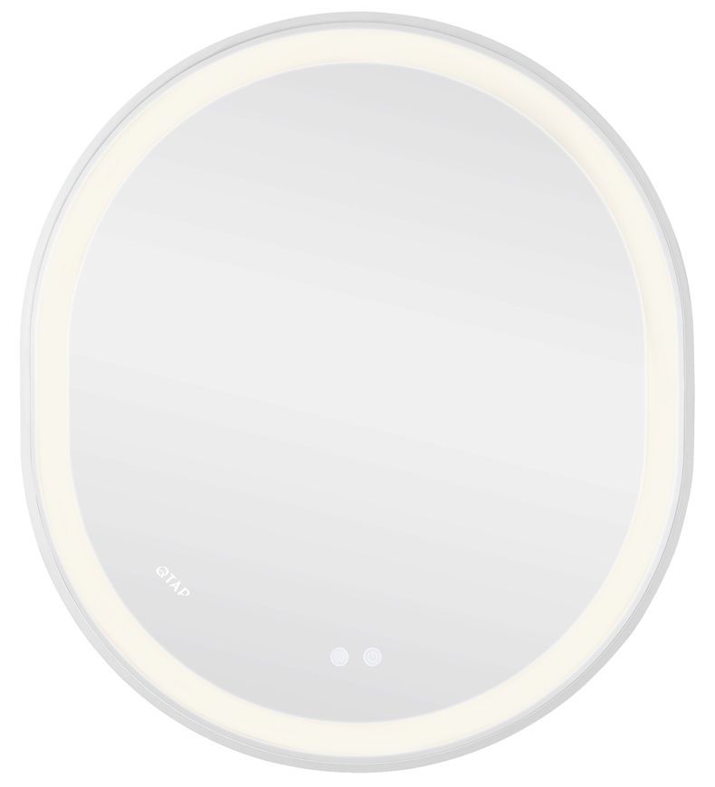 Зеркало Qtap Gemini 700х800 с LED-подсветкой Touch, с антизапотеванием, с диммером, рег. темп. цвета (3000-6500K) QT2578R8071W