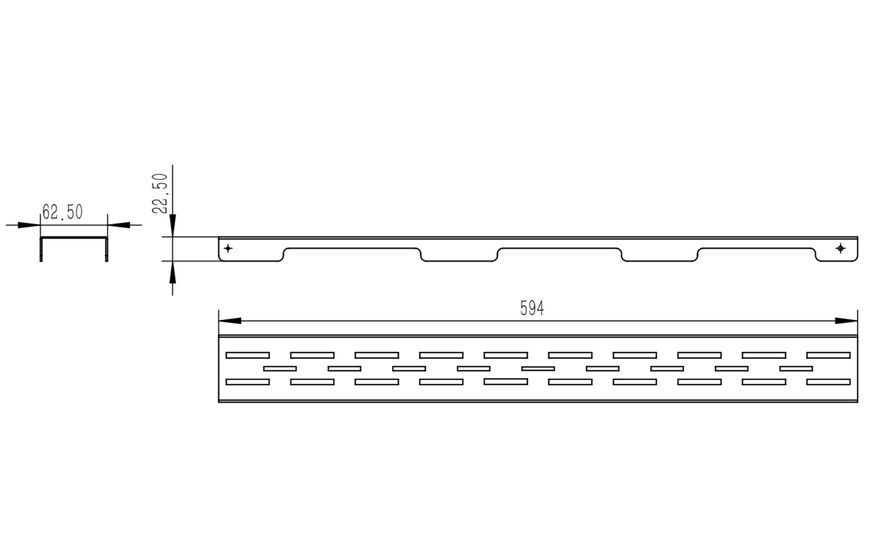 Решетка для линейного трапа Qtap Grate FD600 (NKS) SUS304 600 мм QTGRATENKSFD600 - QTGRATENKSFD600