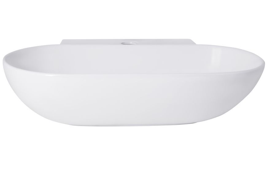 Раковина Qtap Cardinal 555х395х120 підвісна/накладна овальна White QT0411K177WN - QT0411K177WN