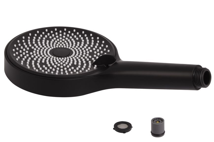 Лійка для ручного душу Qtap Rucni кругла 130 мм Black Matt QTRUC125BLM45953 - QTRUC125BLM45953