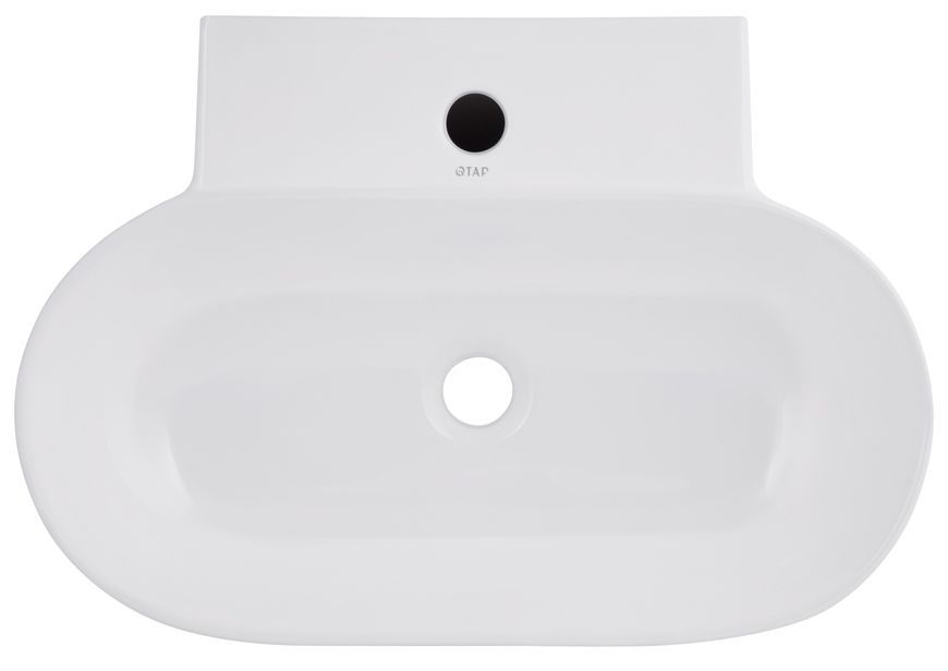 Раковина Qtap Cardinal 555х395х120 підвісна/накладна овальна White QT0411K177WN - QT0411K177WN