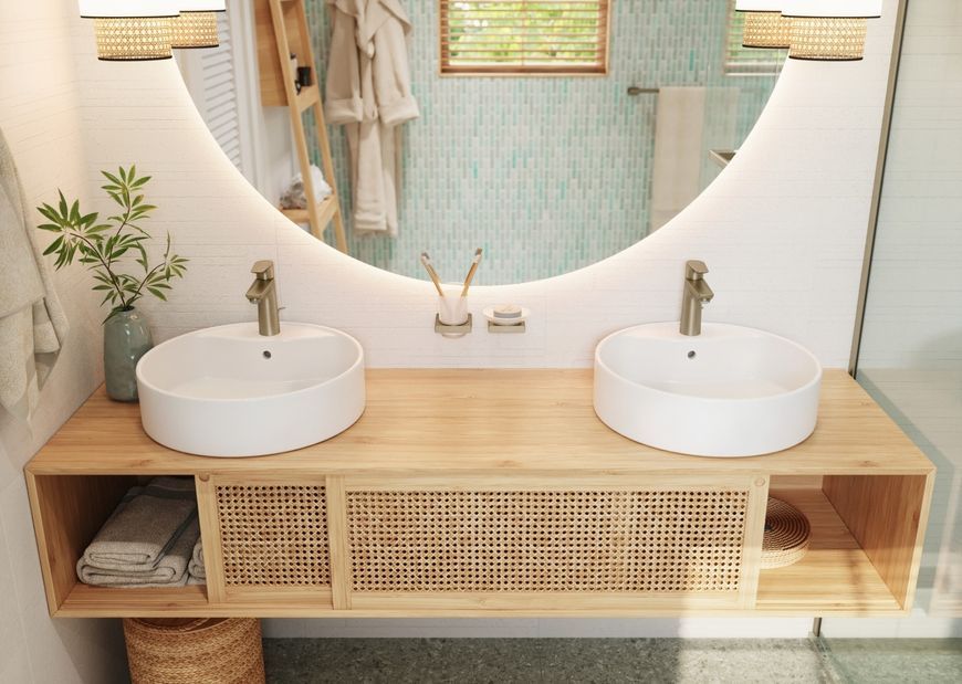 Змішувач для раковини HANSGROHE Talis E 110 з донним клапаном Brushed Bronze 71710140 бронза - 71710140