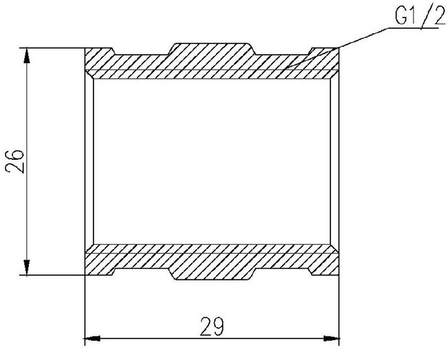 Муфта латунна SD Forte 1/2"х1/2" рівнопрохідна нікельована SF35615