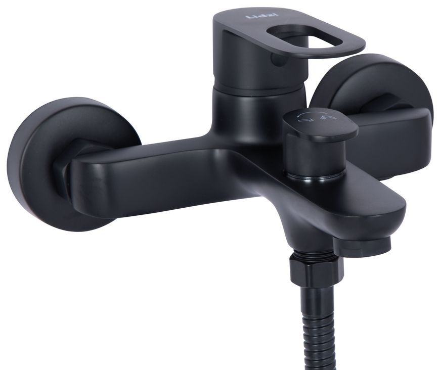 Смеситель для ванны Lidz Latwa 006 с душевым гарнитуром LDLAT006BLA45419 Black - LDLAT006BLA45419