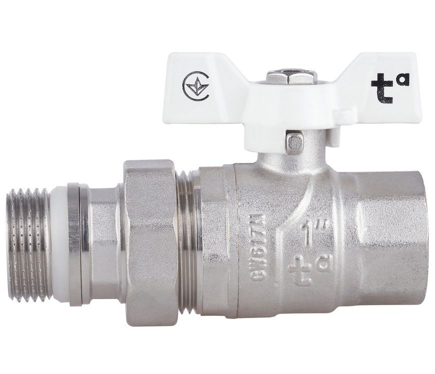 Кран шаровой американка Thermo Alliance Forte 1" ВН с антипротечкой, прямой, латунь SF222W25 - SF222W25
