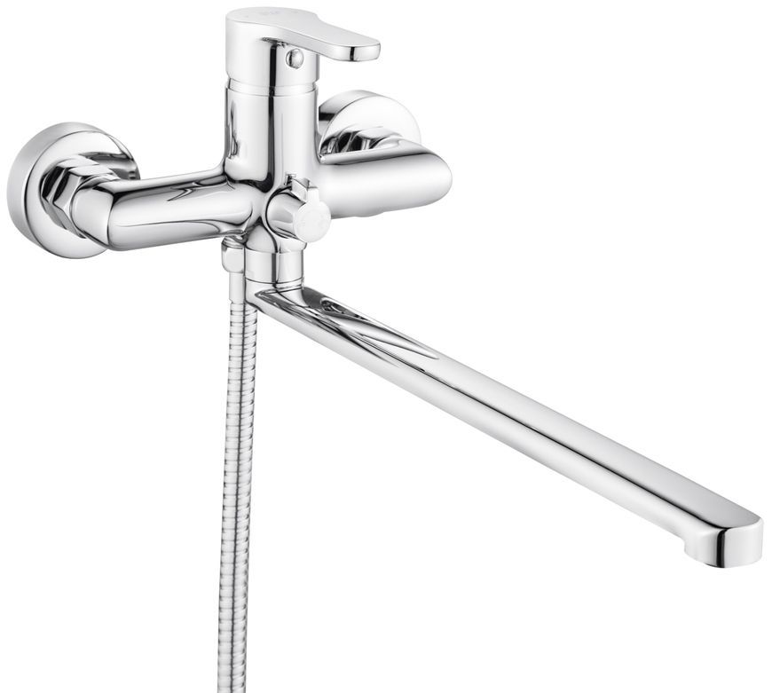 Змішувач для ванни Qtap Astra латунь Chrome з душовим гарнітуром k35 QTAST260CRM49716 - QTAST260CRM49716