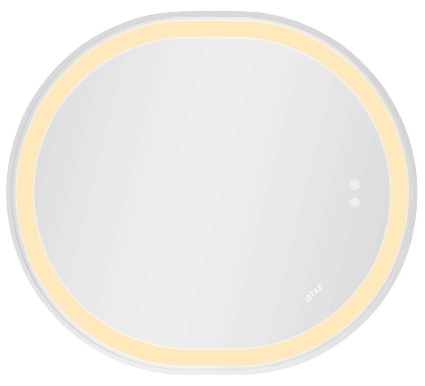 Зеркало Qtap Gemini 700х800 с LED-подсветкой Touch, с антизапотеванием, с диммером, рег. темп. цвета (3000-6500K) QT2578R8071W