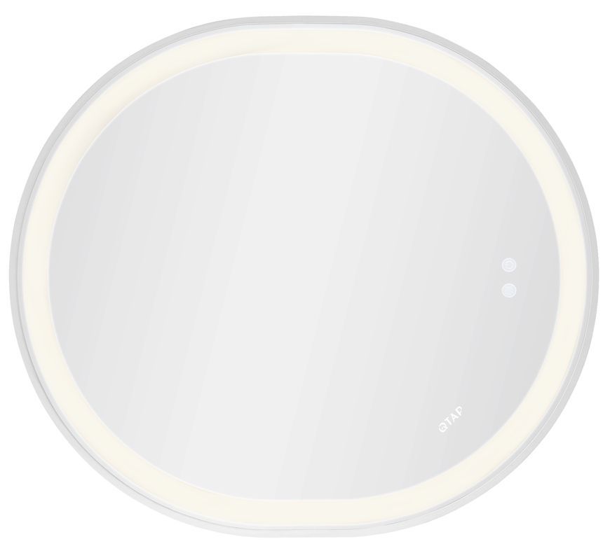 Зеркало Qtap Gemini 700х800 с LED-подсветкой Touch, с антизапотеванием, с диммером, рег. темп. цвета (3000-6500K) QT2578R8071W