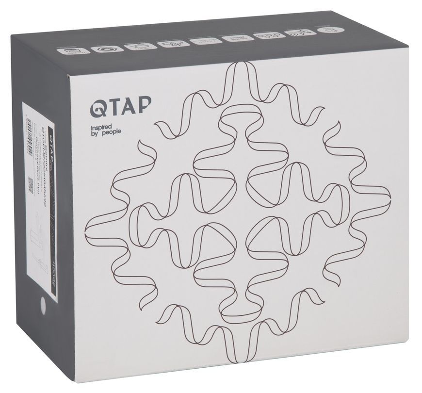 Змішувач для раковини Qtap Gemini з гігієнічним душем Gunmetal Black PVD QTGEM272GMB45692 - QTGEM272GMB45692