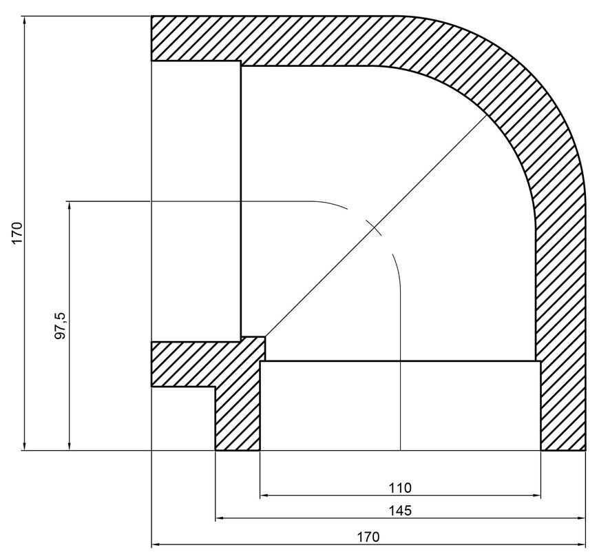 Кутик PPR THERMO ALLIANCE 110, 90&deg; - DSE009