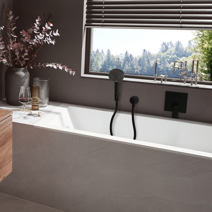 Змішувач для ванни/душу HANSGROHE Vivenis прихованого монтажу Matt Black 75415670 чорний матовий - 75415670