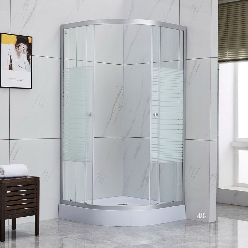 Душевая кабина LIDZ WIEŻA 90x90, низкий, стекло Linie 4 мм - LWISC9090SATLOWL
