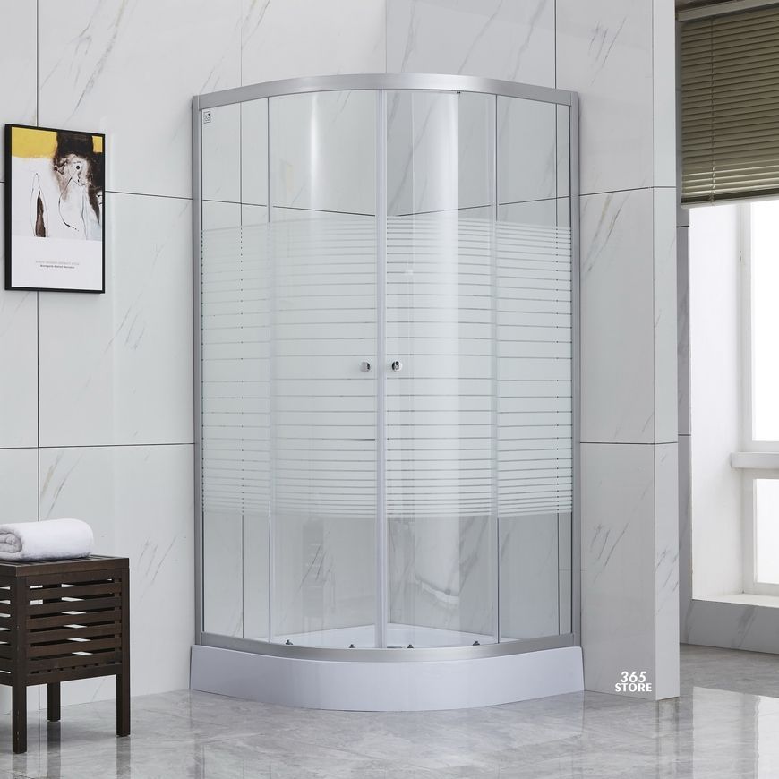 Душевая кабина LIDZ WIEŻA 90x90, низкий, стекло Linie 4 мм - LWISC9090SATLOWL