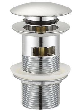 Донный клапан click-clack Volle cromo с переливом, латунь 1 1/4" хром 9000.104401 - 9000.104401