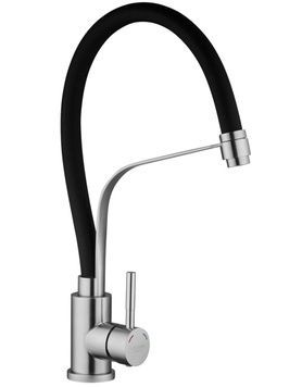 Змішувач для кухні Kroner KRP Edelstahl Klassisch-ESG03593BLK з гнучким виливом CV035453 - EdelstahlKlassisch-ESG03593BLK