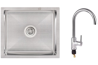 Набір для кухні 2 в 1: кухонна мийка LIDZ та змішувач QTAP з підключенням до фільтрованої води LIDZH5245BRU301045467 - LIDZH5245BRU301045467