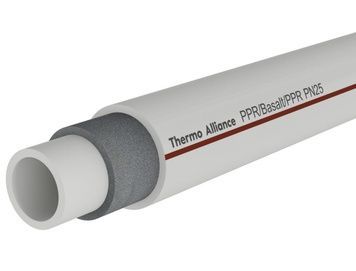 Труба поліпропіленова PPR Thermo Alliance Basalt SDR 6, 90х15,0 мм, 4 м, PN 25, армована скловолокном DSA728 - DSA728