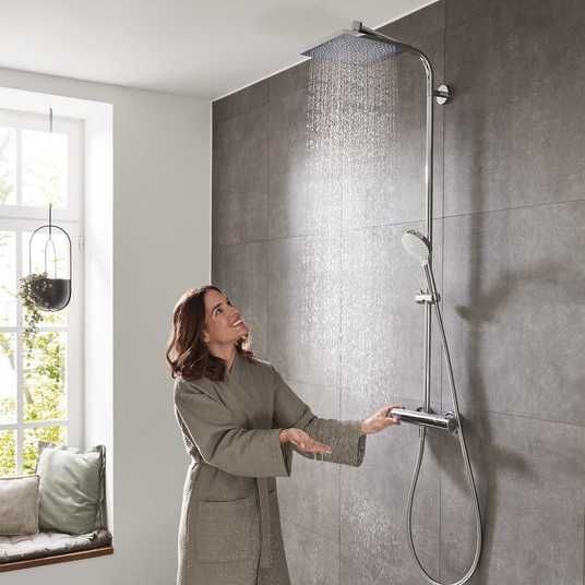 Душова система HANSGROHE Crometta E Showerpipe 240 1jet з термостатом 27271000 хром