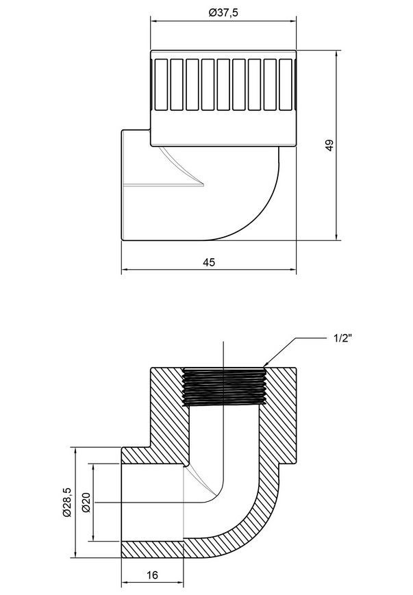 Уголок PPR THERMO ALLIANCE 20х1/2" ВР - DSE2015