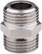 Ниппель латунный SD Forte 1 1/2"х1 1/2" равнопроходный никелированный SF35840