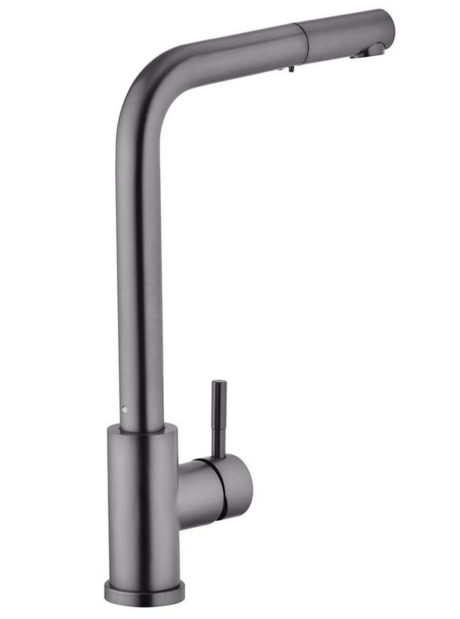 Смеситель для кухни с выдвижным изливом Kroner KRP Edelstahl Klassisch-PVD03917 графит CV032285 - Klassisch-PVD03917