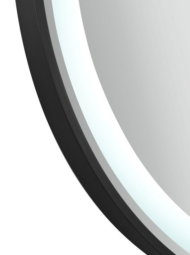 Зеркало Qtap Gemini 700х800 с LED-подсветкой Touch, с антизапотеванием, с диммером, рег. темп. цвета (3000-6500K) QT2578R8072B Black