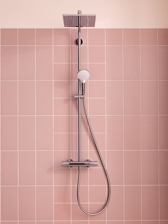Душова система HANSGROHE Crometta E Showerpipe 240 1jet з термостатом 27271000 хром - 27271000