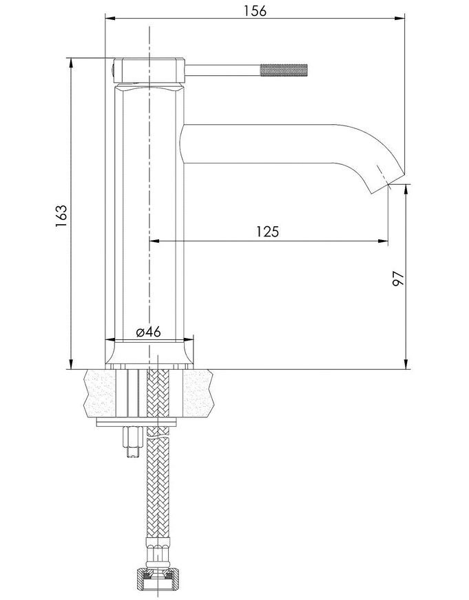 Смеситель для умывальника IMPRESE BRENTA ZMK071901010 хром, 25 мм - ZMK071901010