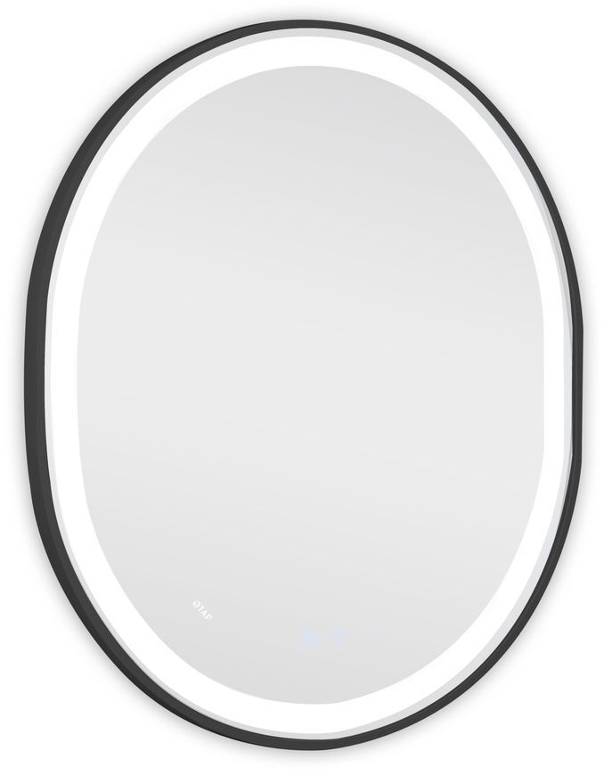 Зеркало Qtap Gemini 700х800 с LED-подсветкой Touch, с антизапотеванием, с диммером, рег. темп. цвета (3000-6500K) QT2578R8072B Black