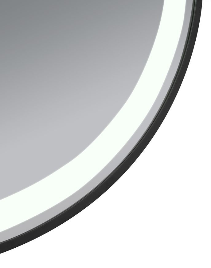 Зеркало Qtap Gemini 700х800 с LED-подсветкой Touch, с антизапотеванием, с диммером, рег. темп. цвета (3000-6500K) QT2578R8072B Black