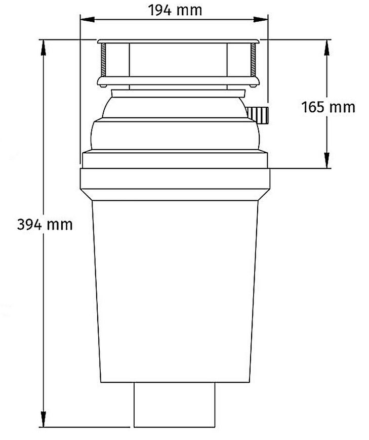 Измельчитель пищевых отходов для кухонной мойки McALPINE WDU-3ASEU