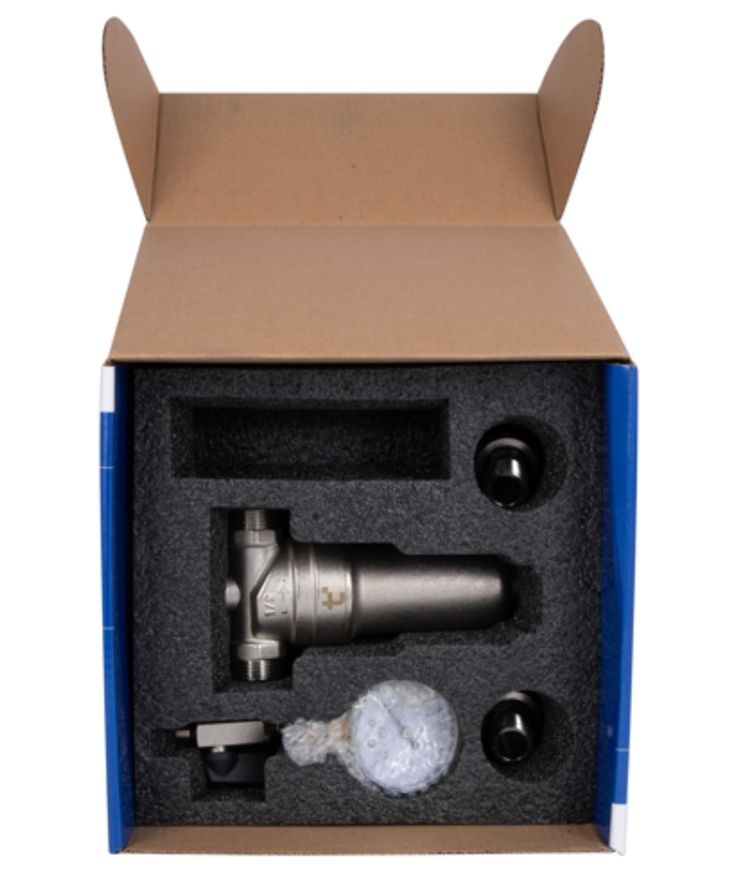 Фильтр самопромывной Thermo Alliance Standart тонкой очистки 1/2" НР с манометром латунный SF127W15 - SF127W15