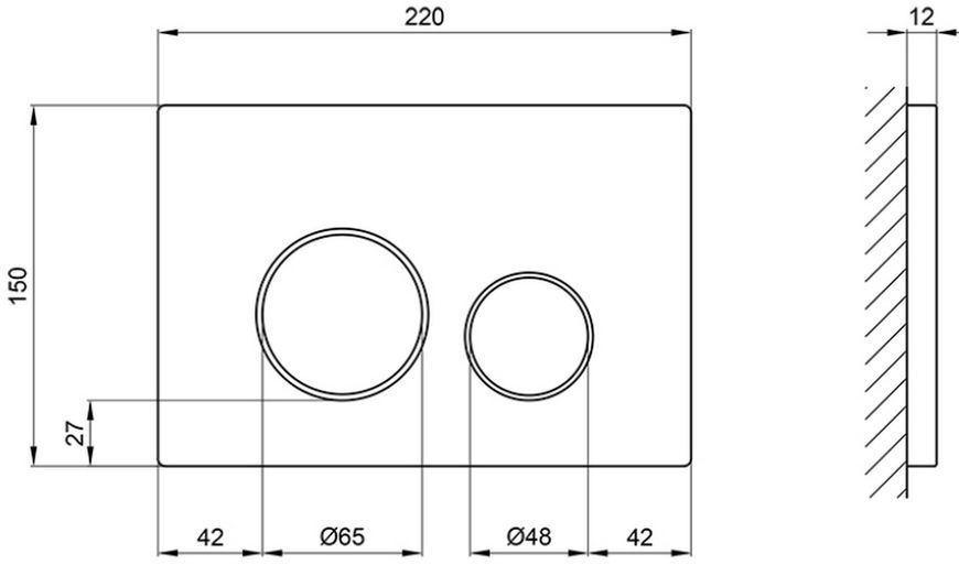Набор QTAP инсталляция 3 в 1 Nest QT0133M425 с панелью смыва QT0111M11V1146MB + унитаз с сиденьем Robin QT1333046ENRMB - QT044RO36912