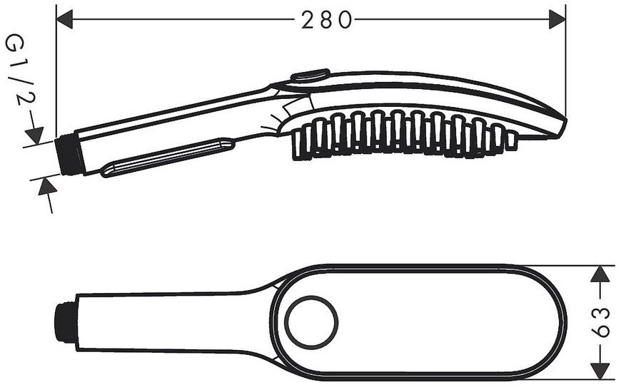Ручний душ HANSGROHE DogShower 150 3 Jet Matt White 26640700 білий матовий - 26640700