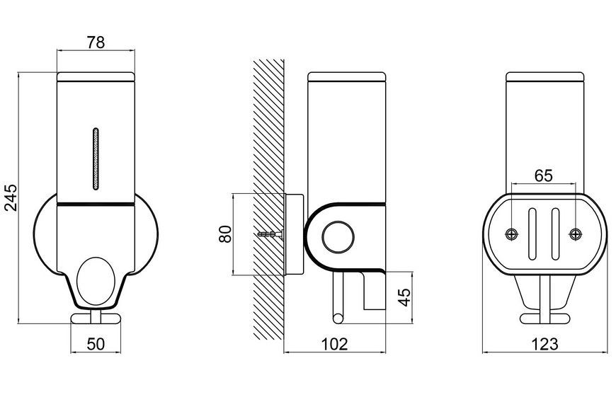 Диспенсер для жидкого мыла QTAP Davcovac mydla DM500CS - DM500CS
