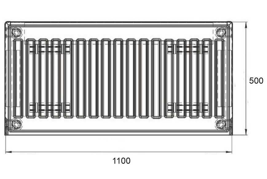 Радиатор стальной Thermo Alliance 11 тип 500х1100 боковое подключение TA115001100K - TA115001100K