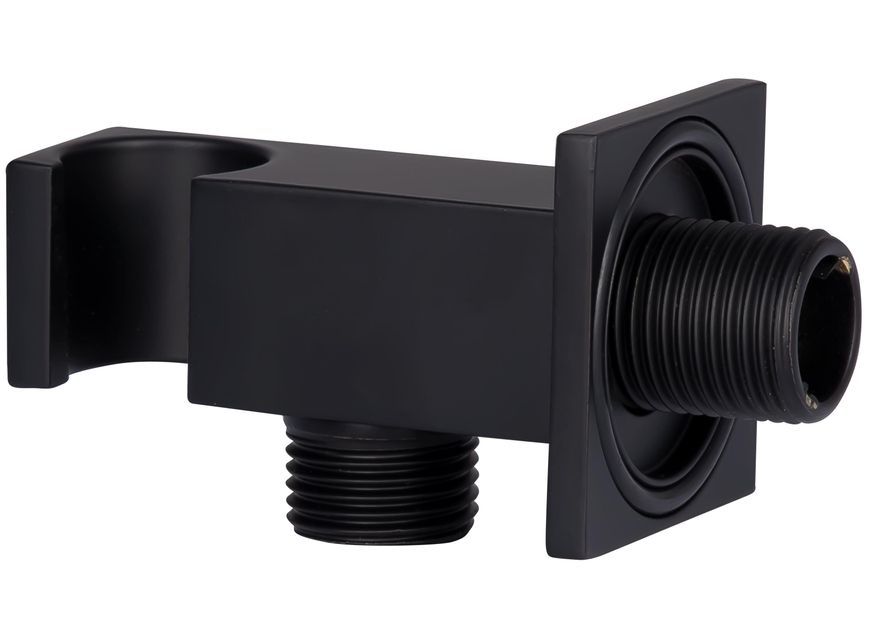 Подключение для шланга с держателем QTAP Spojeni 025 черный матовый QT819810842858NB - QT819810842858NB