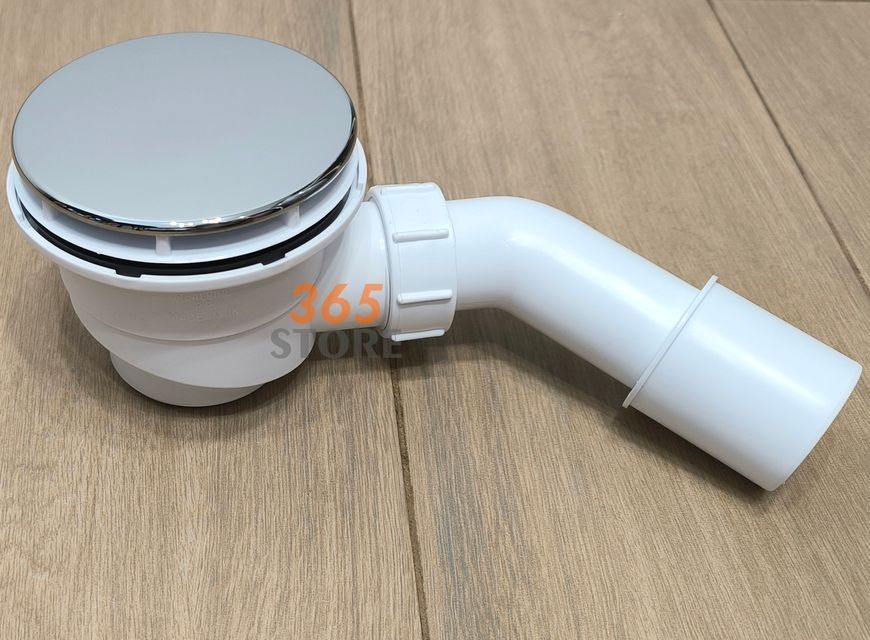 Сифон для душового піддону McALPINE HC27-CPN-PB 90 мм хром чистка зверху - HC27-CPN-PB