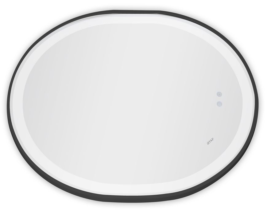 Зеркало Qtap Gemini 700х800 с LED-подсветкой Touch, с антизапотеванием, с диммером, рег. темп. цвета (3000-6500K) QT2578R8072B Black