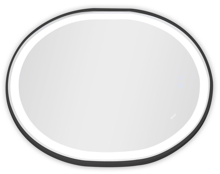 Зеркало Qtap Gemini 700х800 с LED-подсветкой Touch, с антизапотеванием, с диммером, рег. темп. цвета (3000-6500K) QT2578R8072B Black