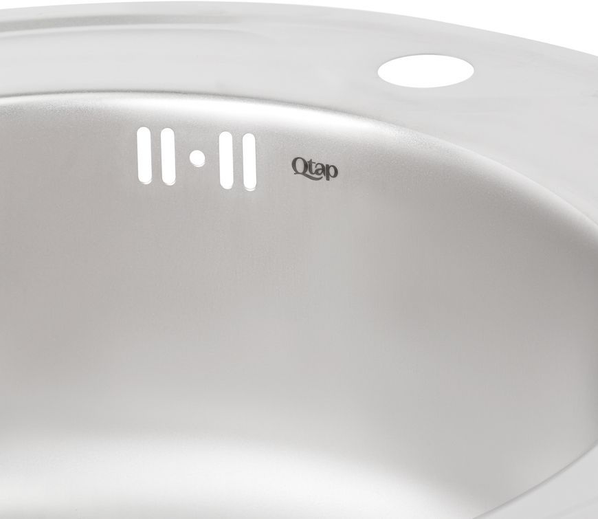 Кухонная мойка QTAP D510 Satin 0,8 мм (180) - QTD510SAT08