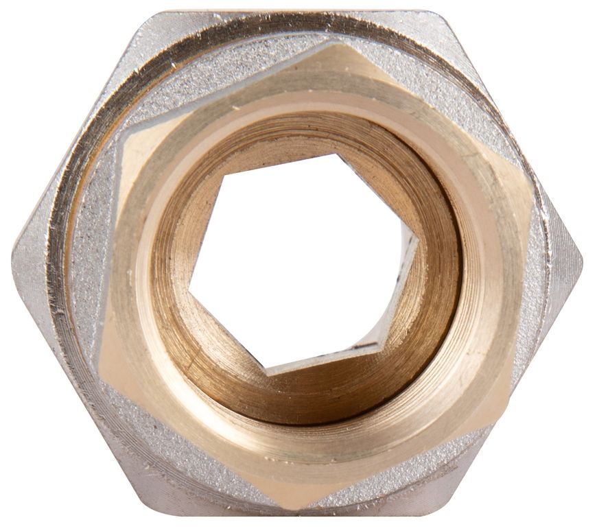 Сгон латунный "Американка" Thermo Alliance Base прямой 1/2"НРх1/2"ВР никелированный SD190W15