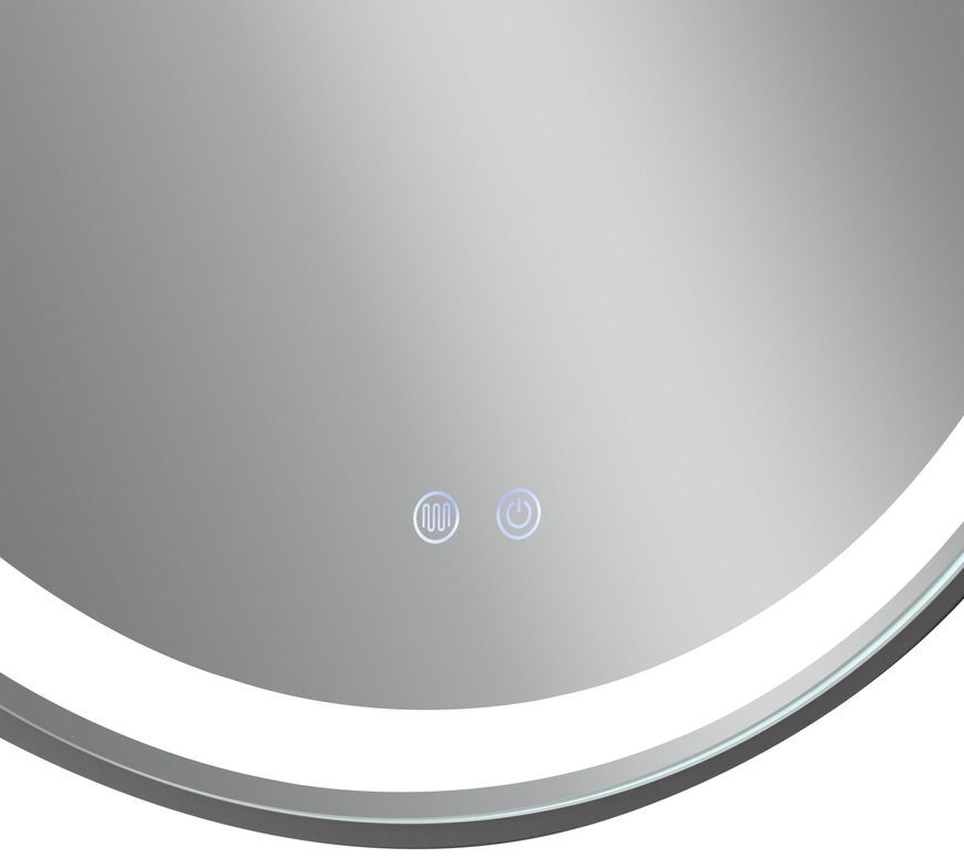 Зеркало Qtap Gemini 700х800 с LED-подсветкой Touch, с антизапотеванием, с диммером, рег. темп. цвета (3000-6500K) QT2578R8072B Black