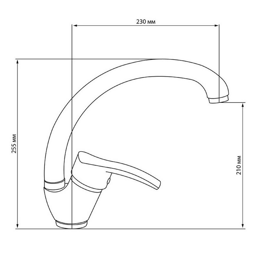 Смеситель для кухни LIDZ (BLA) 40 87 008F-3 (20 38 008 03) черный - LIDZBLA203800803