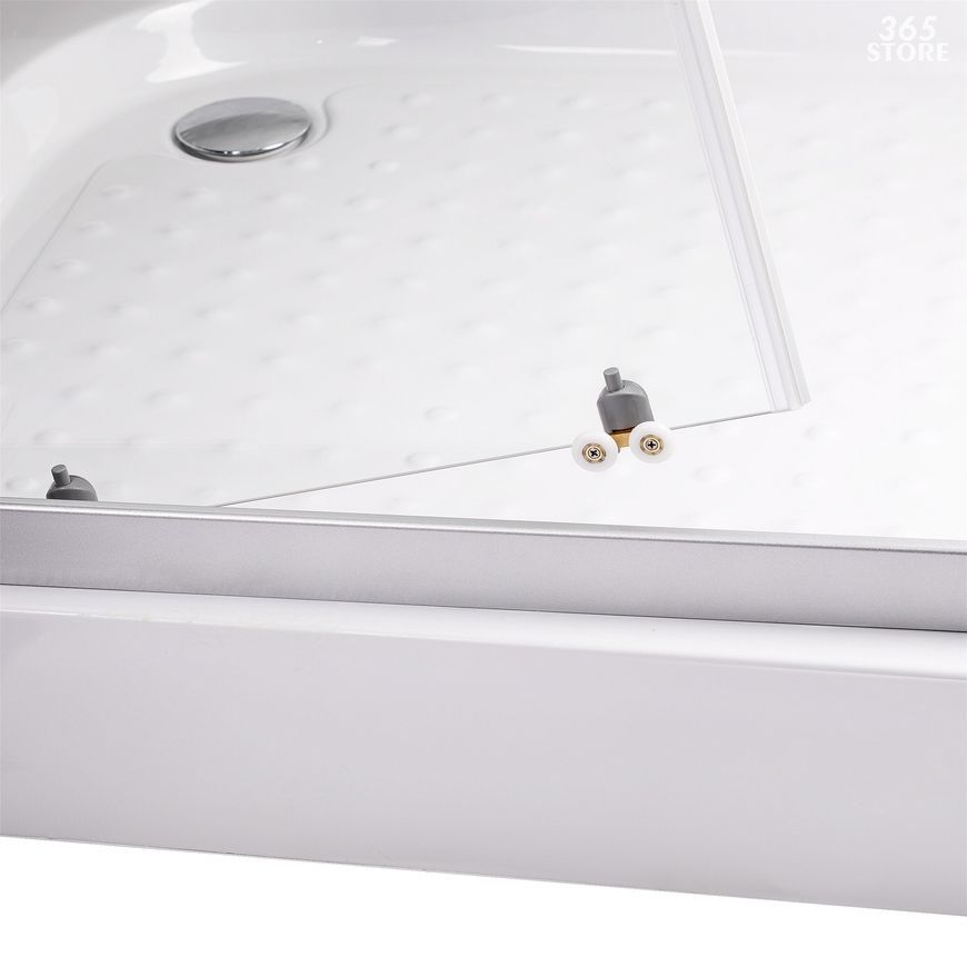 Душова кабіна LIDZ WIEŻAK 100x80, низький, скло Linie 4 мм - LWKSC10080SATLOWL