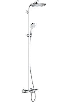 Душевая система HANSGROHE Crometta S Showerpipe 240 1jet с термостатом и изливом 27320000 хром - 27320000